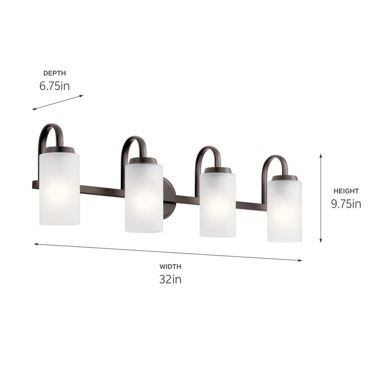 Kichler 55088OZ Four Light Bath, Olde Bronze (4)