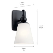 Kichler 55090BK One Light Wall Sconce, Polished Nickel (4)