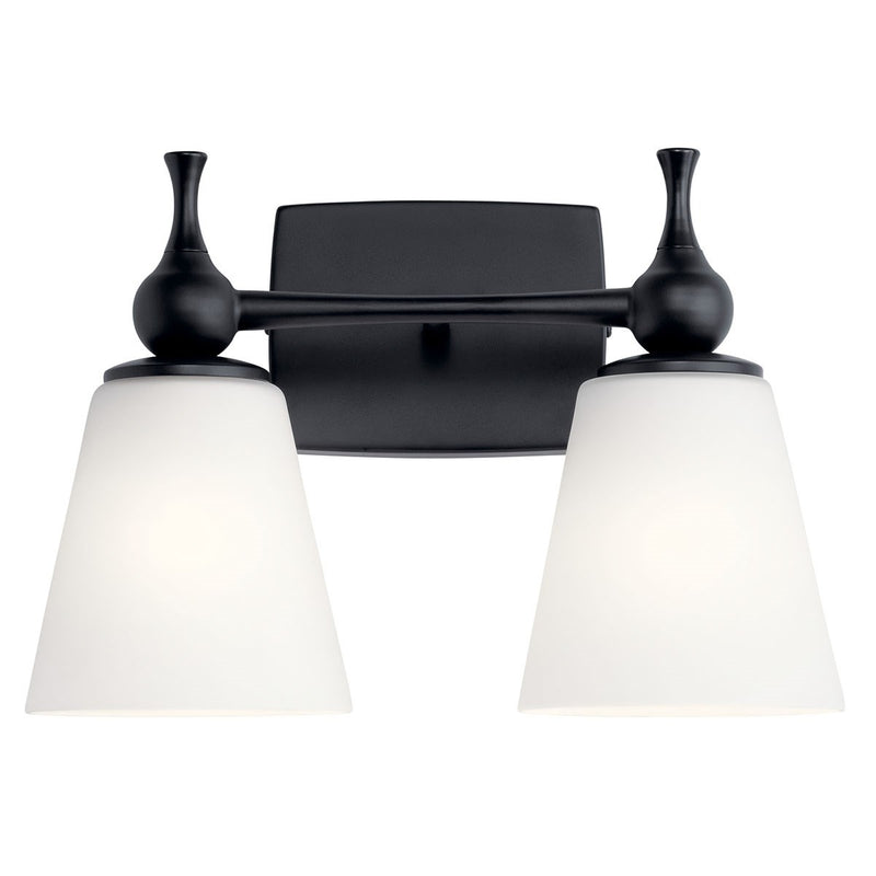 Kichler 55091BK Two Light Bath, Black (3)