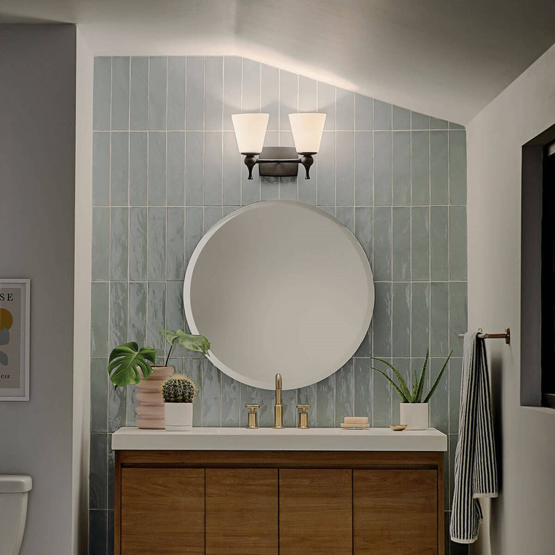 Kichler 55091BK Two Light Bath, Black (6)