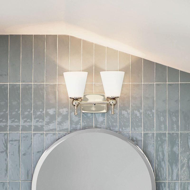 Kichler 55091PN Two Light Bath, Polished Nickel (5)