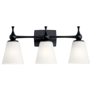 Kichler 55092BK Three Light Bath, Black (3)