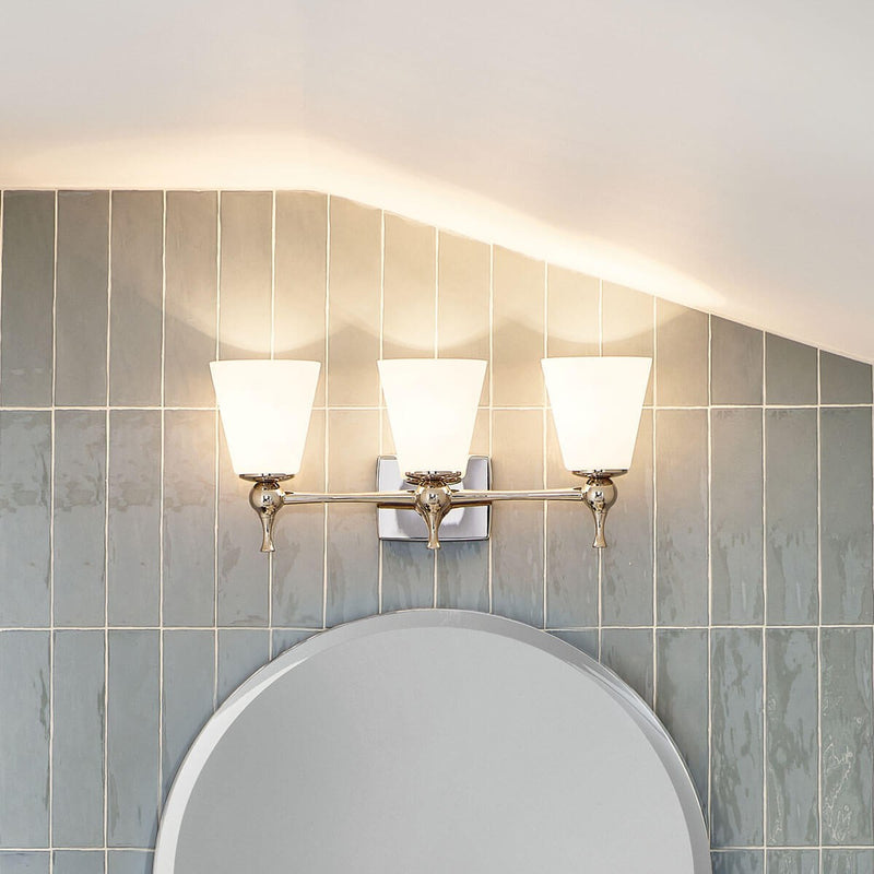 Kichler 55092PN Three Light Bath, Polished Nickel (5)