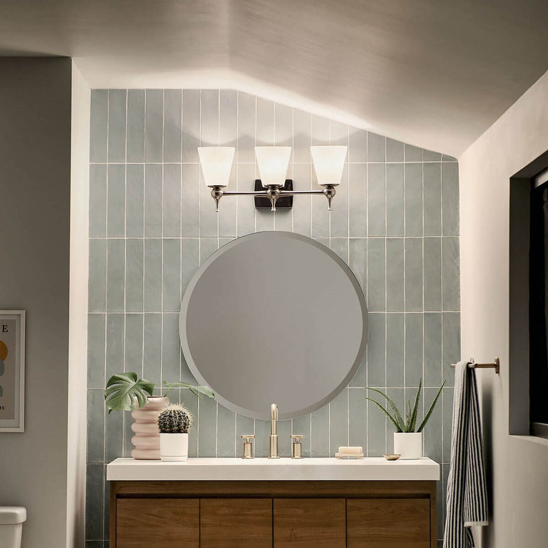 Kichler 55092PN Three Light Bath, Polished Nickel (6)