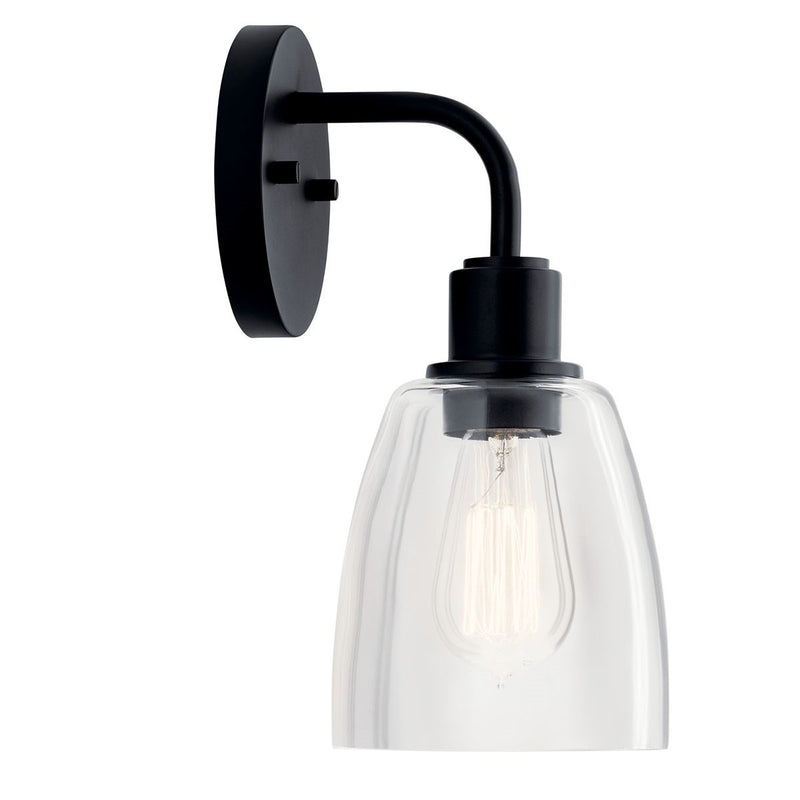 Kichler 55100BK One Light Wall Sconce, Black (2)