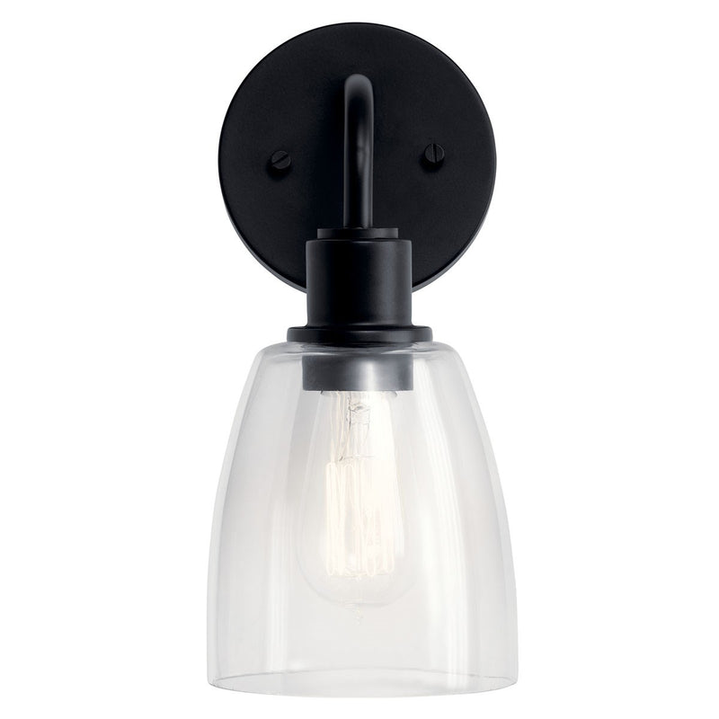Kichler 55100BK One Light Wall Sconce, Black (3)