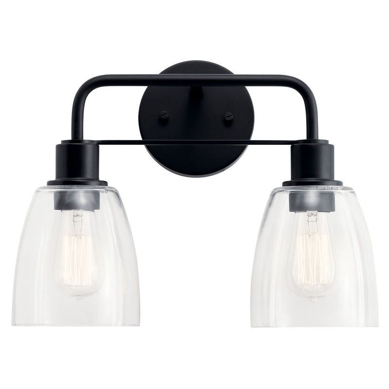 Kichler 55101BK Two Light Bath, Black (4)