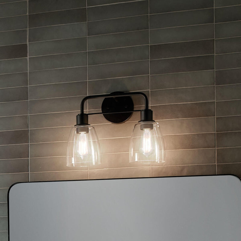 Kichler 55101BK Two Light Bath, Black (6)