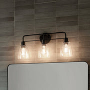 Kichler 55102BK Three Light Bath, Black (6)