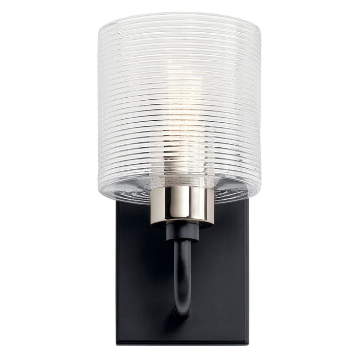 Kichler 55105BK Harvan One Light Wall Sconce, Black Alternate Image 3.jpg