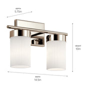 Kichler 55111PN Two Light Bath, Polished Nickel (4)