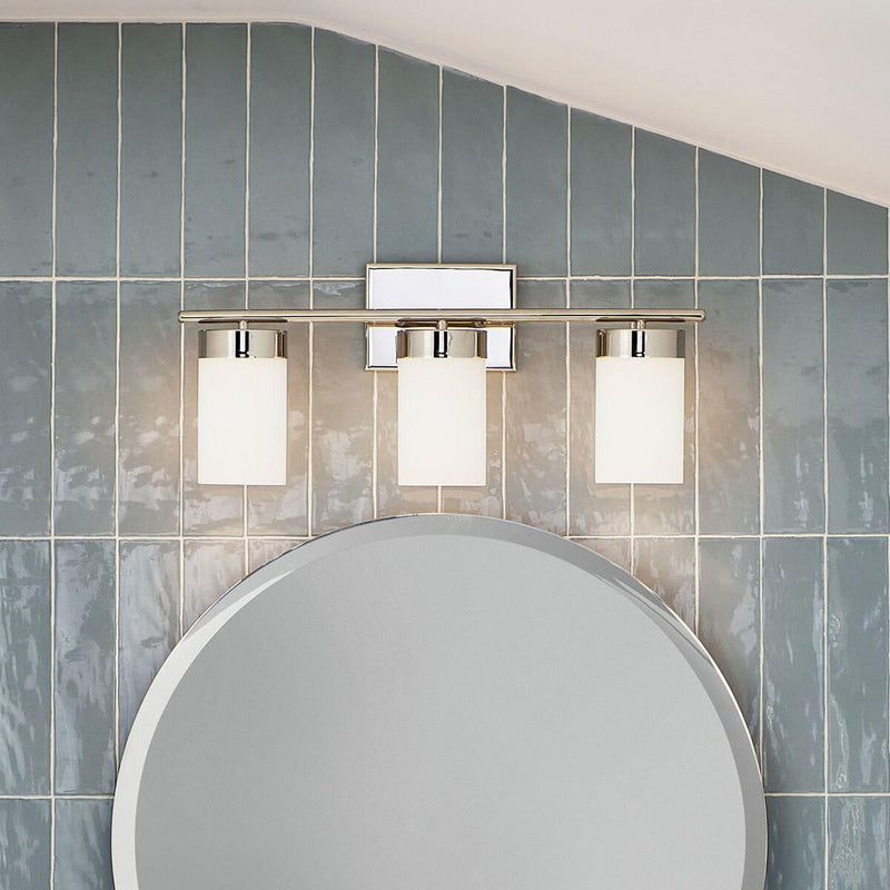 Kichler 55112PN Three Light Bath, Polished Nickel (5)
