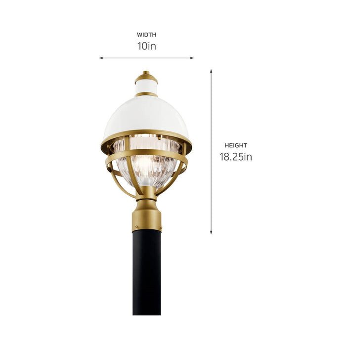 Kichler 59052WH Tollis One Light Outdoor Post Mount, White Alternate Image 2.jpg