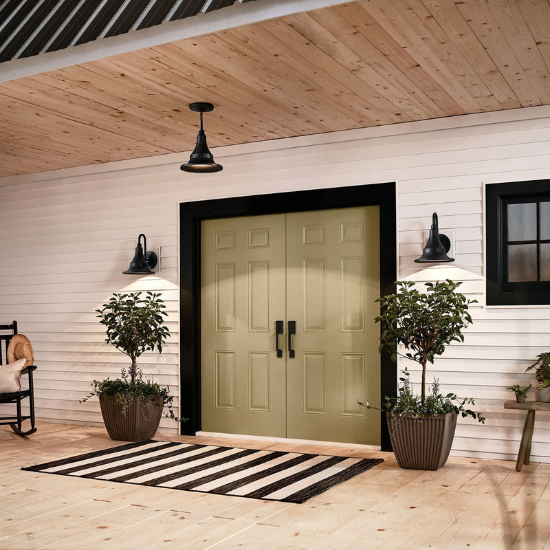 Kichler 59057BKT One Light Outdoor Pendant, Textured Black (5)