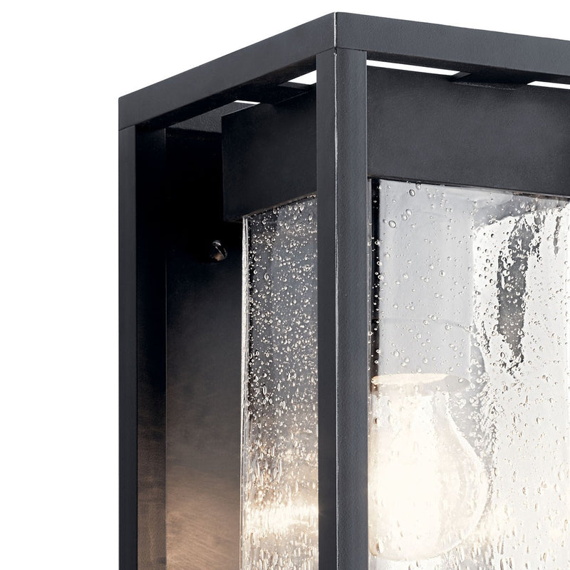 Kichler 59061BSL One Light Outdoor Wall Mount, Black with Silver Highlights (3)