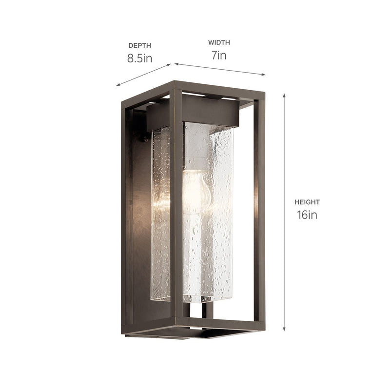 Kichler 59061OZ One Light Outdoor Wall Mount, Olde Bronze (4)