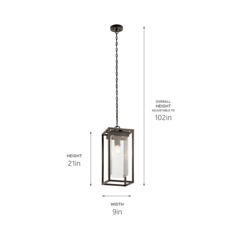 Kichler 59064OZ One Light Outdoor Pendant, Olde Bronze (5)