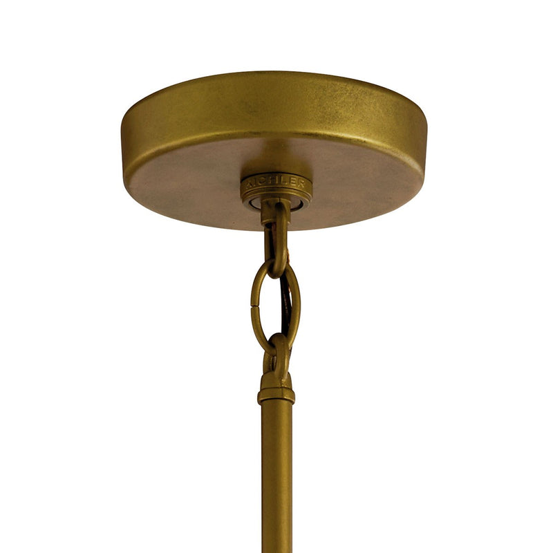 Kichler 59082NBR One Light Outdoor Pendant, Natural Brass (2)