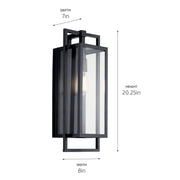 Kichler 59087BK One Light Outdoor Wall Mount, Black (4)