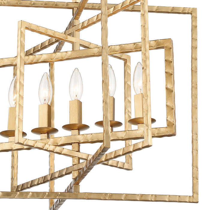 Crystorama 336-GA Capri Five Light Chandelier Antique Gold Alternate Image 2.jpg