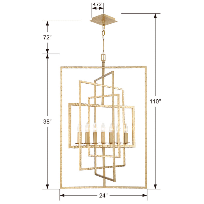 Crystorama 339-GA Capri Seven Light Chandelier Antique Gold Alternate Image 4.jpg