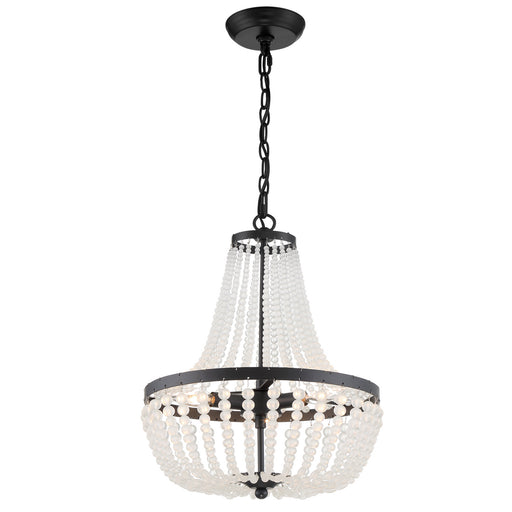Crystorama 603-MK Rylee Three Light Chandelier Matte Black Alternate Image.jpg