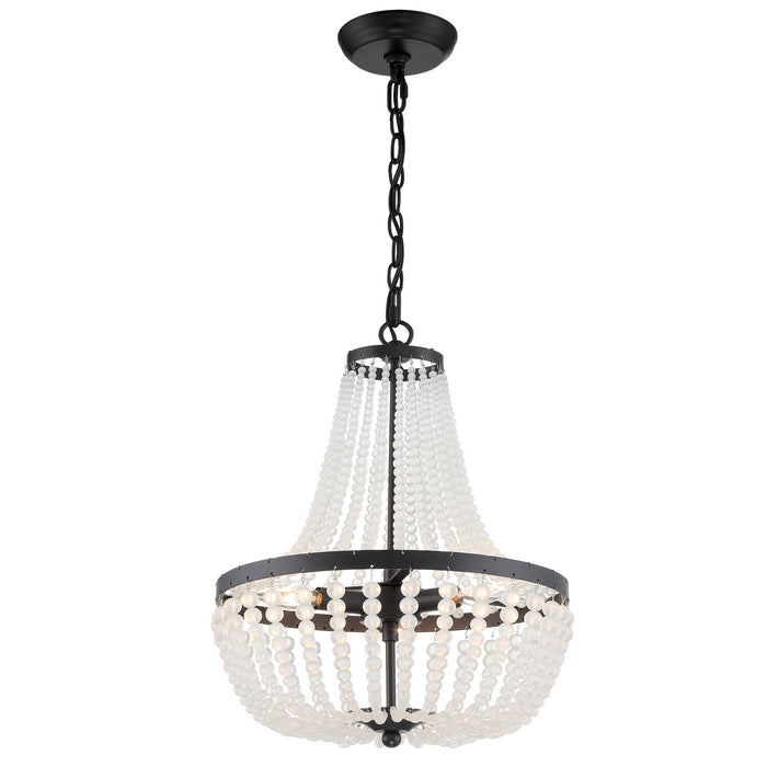 Crystorama 603-MK Rylee Three Light Chandelier Matte Black Alternate Image.jpg