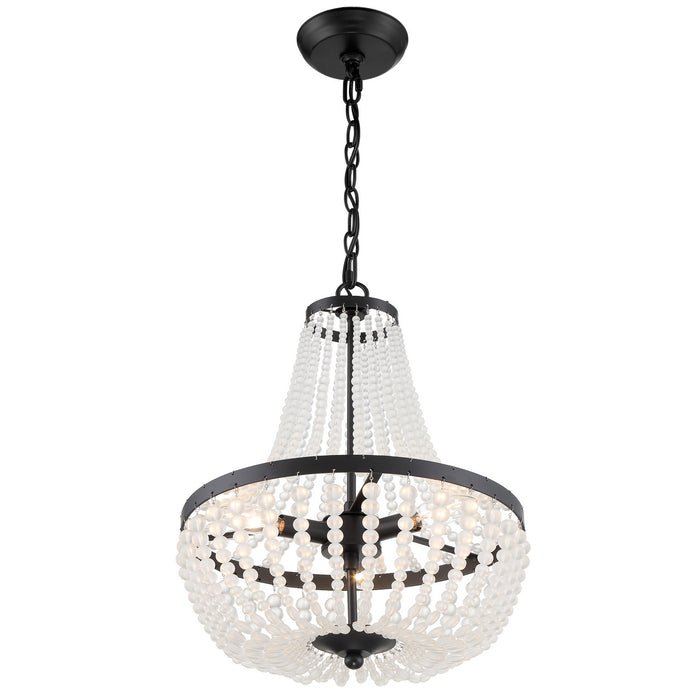 Crystorama 603-MK Rylee Three Light Chandelier Matte Black Alternate Image 2.jpg