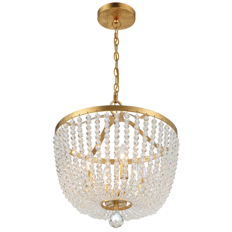 Crystorama 604-GA Rylee Four Light Chandelier Antique Gold Alternate Image 2.jpg