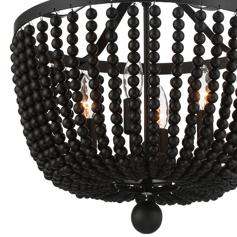 Crystorama 604-MK Rylee Four Light Chandelier Matte Black Alternate Image 4.jpg