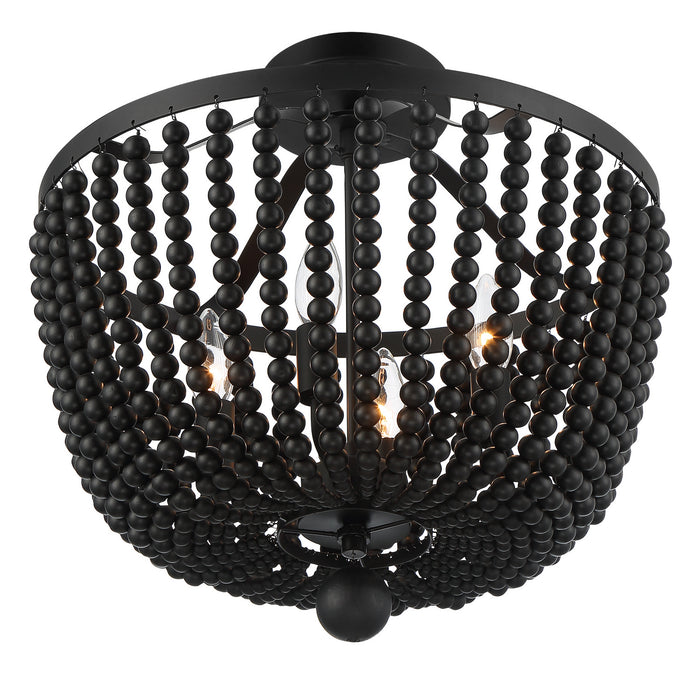 Crystorama 604-MK_CEILING Rylee Four Light Semi Flush Mount Matte Black Alternate Image 2.jpg