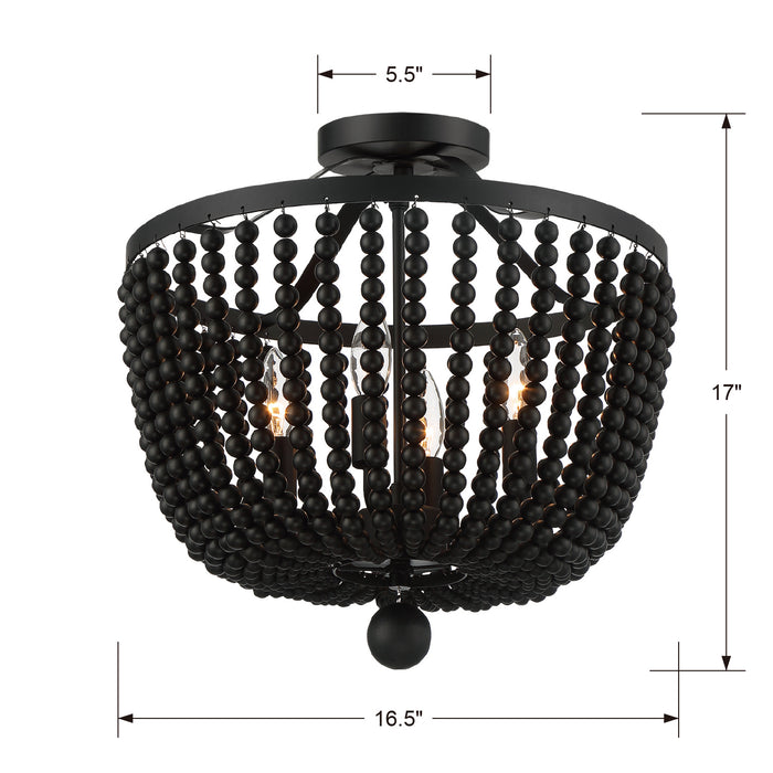 Crystorama 604-MK_CEILING Rylee Four Light Semi Flush Mount Matte Black Alternate Image 4.jpg