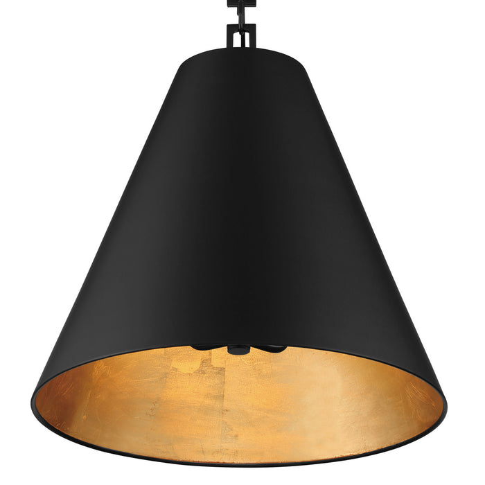Crystorama 8687-MK-GA Alston Three Light Chandelier Matte Black / Antique Gold Alternate Image 4.jpg