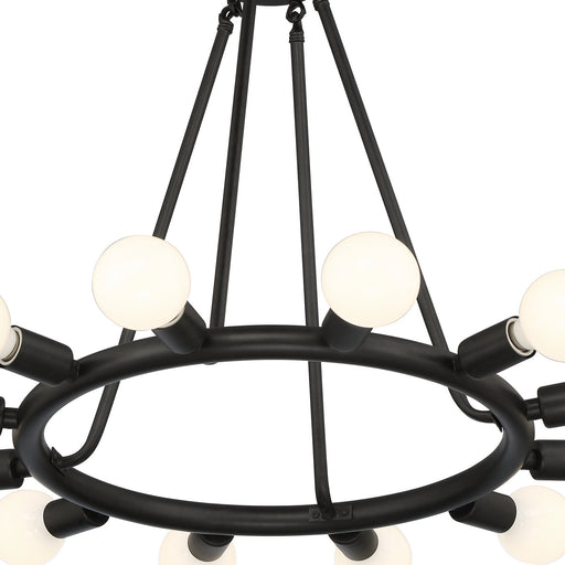 Crystorama 9045-BK Dakota 12 Light Chandelier Black Alternate Image.jpg