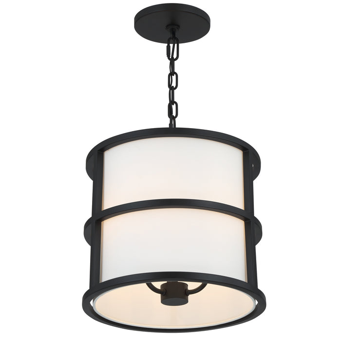 Crystorama 9593-MK Hulton Three Light Pendant Matte Black Alternate Image.jpg