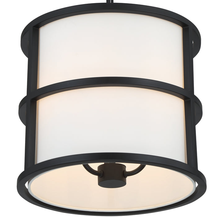Crystorama 9593-MK Hulton Three Light Pendant Matte Black Alternate Image 2.jpg