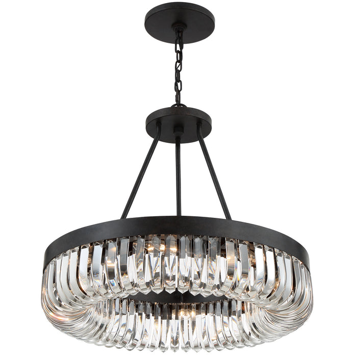 Crystorama ALI-B2008-CZ Alister Eight Light Chandelier Charcoal Bronze Alternate Image 2.jpg