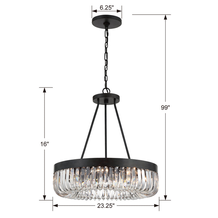 Crystorama ALI-B2008-CZ Alister Eight Light Chandelier Charcoal Bronze Alternate Image 4.jpg