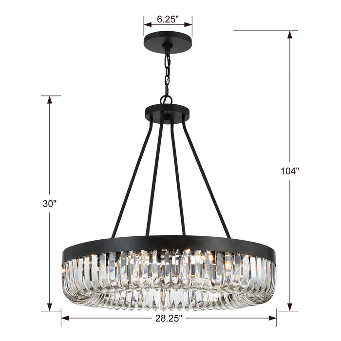 Crystorama ALI-B2010-CZ Alister Ten Light Chandelier Charcoal Bronze Alternate Image 4.jpg