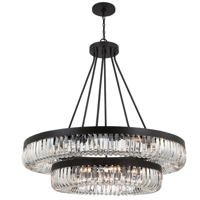 Crystorama ALI-B2026-CZ Alister 26 Light Chandelier Charcoal Bronze Alternate Image 2.jpg