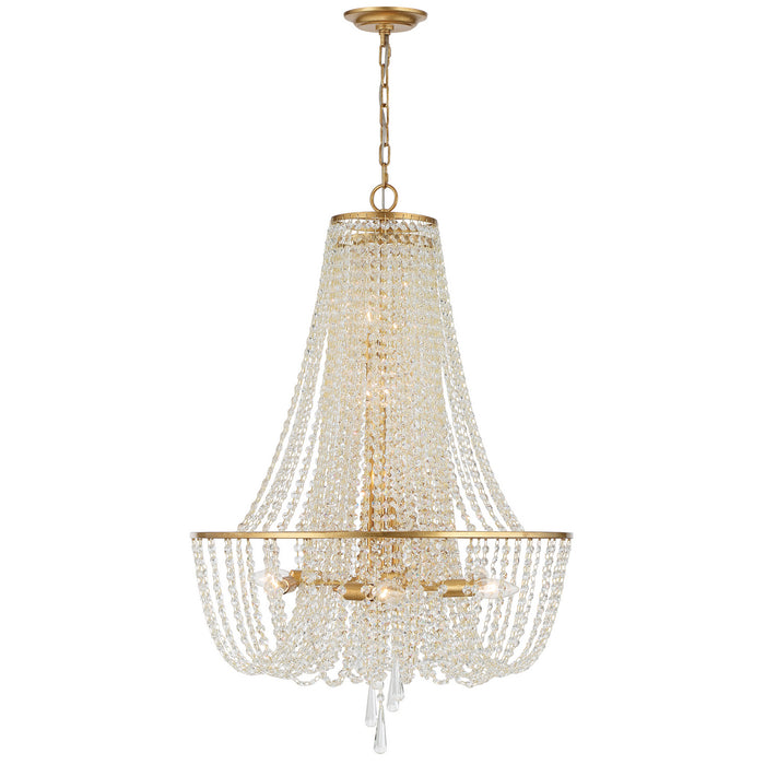 Crystorama ARC-1917-GA-CL-MWP Arcadia Nine Light Chandelier Antique Gold Alternate Image 2.jpg