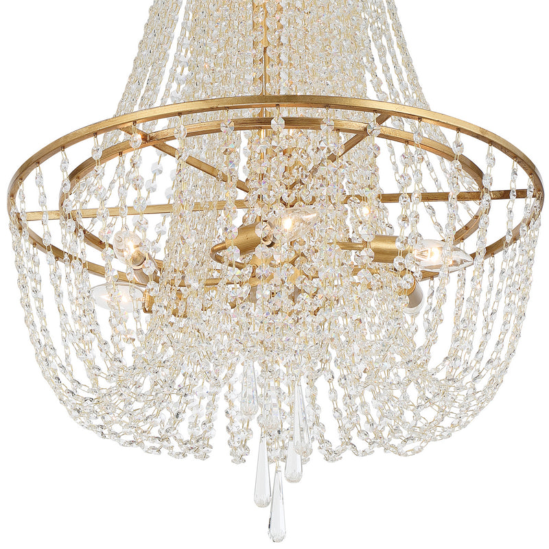 Crystorama ARC-1917-GA-CL-MWP Arcadia Nine Light Chandelier Antique Gold Alternate Image 4.jpg