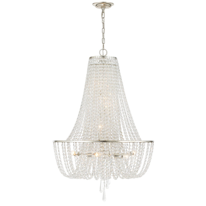 Crystorama ARC-1917-SA-CL-MWP Arcadia Nine Light Chandelier Antique Silver Alternate Image 2.jpg
