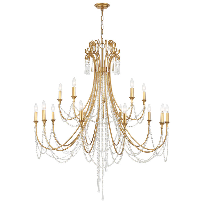 Crystorama ARC-1919-GA-CL-MWP Arcadia 15 Light Chandelier Antique Gold Alternate Image 2.jpg
