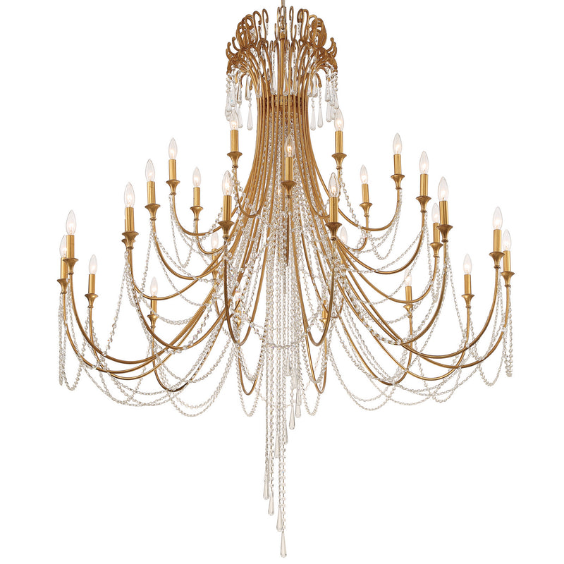 Crystorama ARC-1929-GA-CL-MWP Arcadia 28 Light Chandelier Antique Gold Alternate Image.jpg