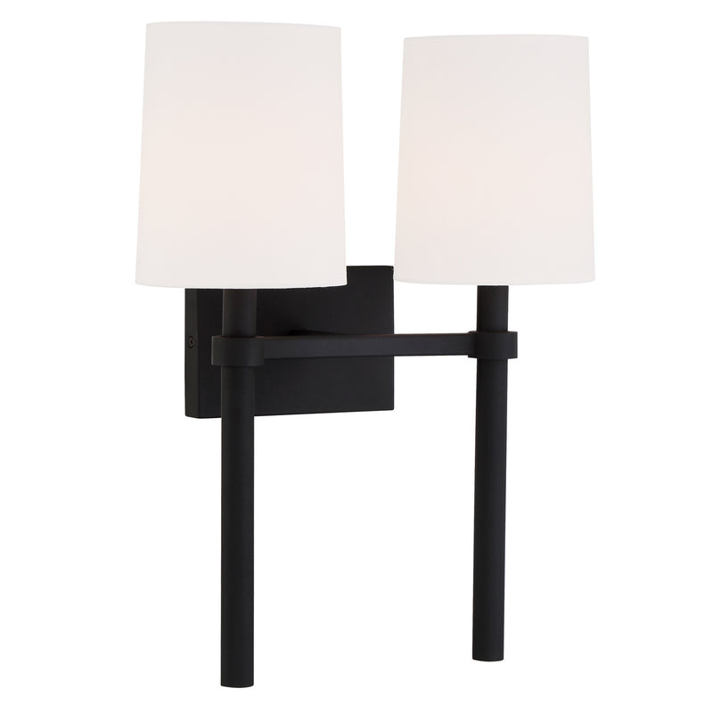 Crystorama BRO-452-BF Bromley Two Light Wall Sconce Black Forged Alternate Image.jpg