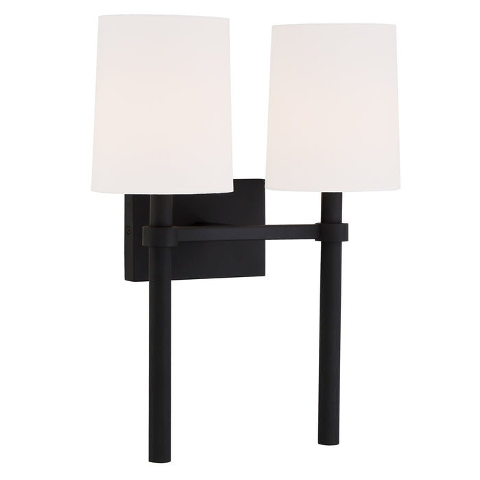 Crystorama BRO-452-BF Bromley Two Light Wall Sconce Black Forged Alternate Image.jpg