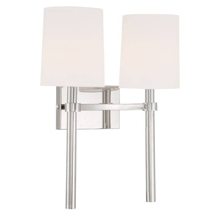 Crystorama BRO-452-PN Bromley Two Light Wall Sconce Polished Nickel Alternate Image.jpg