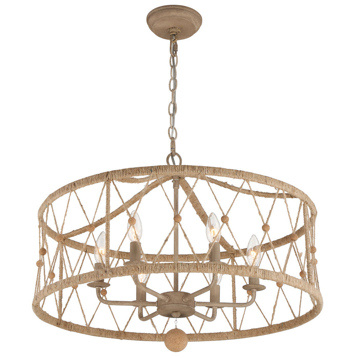 Crystorama BRX-B7906-BS Brixton Six Light Chandelier Burnished Silver Alternate Image.jpg