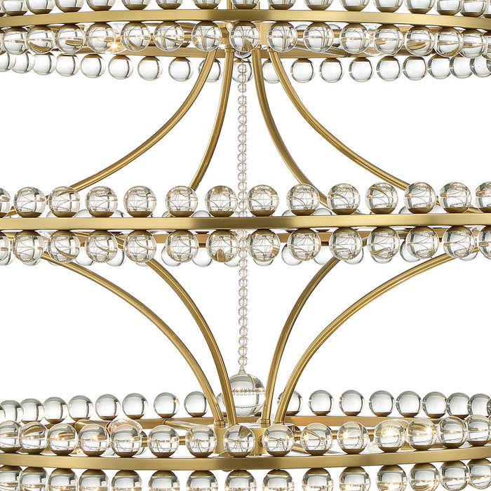 Crystorama CLO-8000-AG Clover 24 Light Chandelier Aged Brass Alternate Image 4.jpg